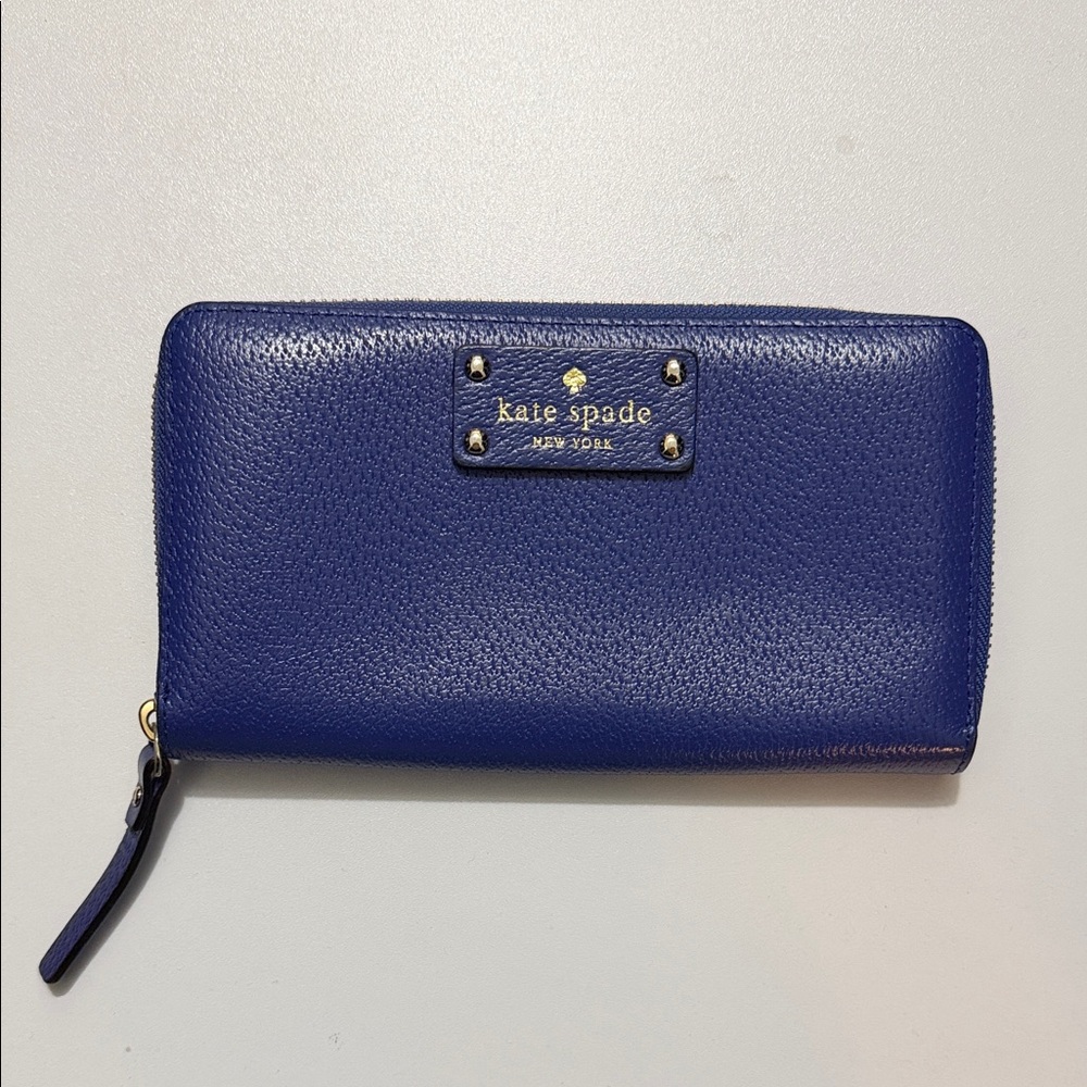 Kate Spade Royal Blue Zip Wallet